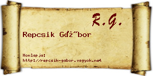Repcsik Gábor névjegykártya